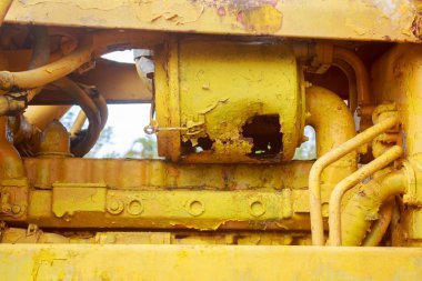 Yakın sarı Araba hava filtresi traktör