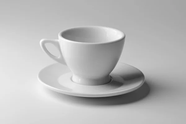 Beyaz porselen kahve fincanı. — Stok fotoğraf