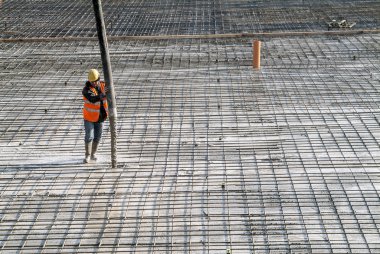 İnşaat site beton döküm Endüstr güçlendirmek çubuğundaki