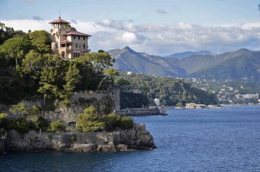 Tigullio Körfezi Liguria görünümünü Portofino