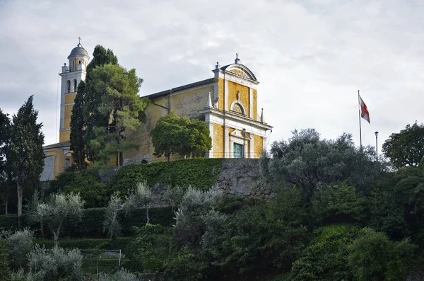 Portofino detalhe St George igreja — Fotografia de Stock