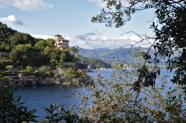 Portofino uitzicht op de Golf van Tigullio-Ligurië — Stockfoto