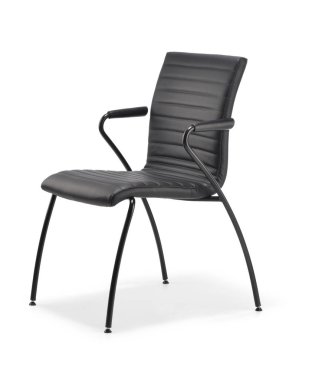 Siyah deri sandalye bekleme odası