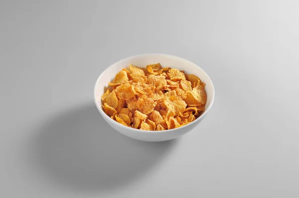 Schüssel mit Cornflakes Portion — Stockfoto