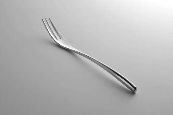 Staal vork, geïsoleerd op witte achtergrond — Stockfoto