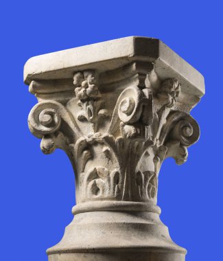 İzole edilmiş Korint sermaye ekran bankı kırpma yolu boyunca