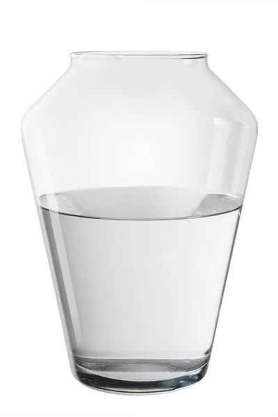 Vaso Com Água Sobre Fundo Branco Com Caminho Recorte — Fotografia de Stock