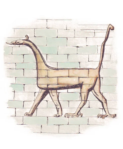 Serbest çizim ejderha İştar kapısı, Babil.