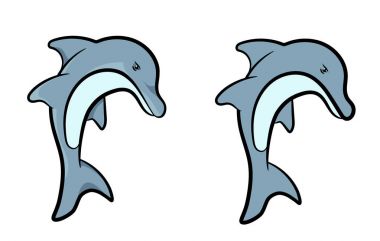 Yunuslar renk amblemi, vektör illustranion