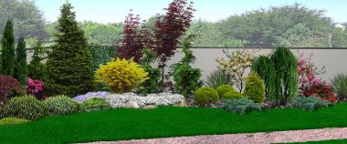 Doğal alanları çevreleyen bir ev, 3d render