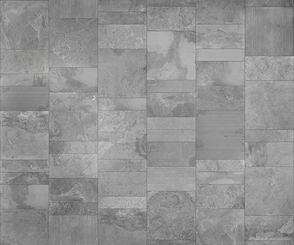 Cerámica de azulejo de pizarra, textura sin costura mapa gris claro para gráficos 3d — Foto de Stock