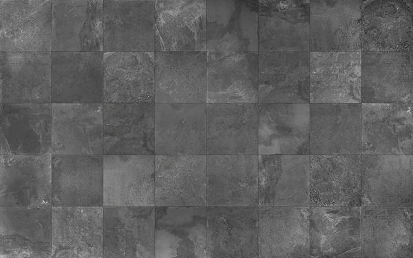 Telha de ardósia cerâmica, textura sem costura quadrado cinza escuro mapa para gráficos 3d — Fotografia de Stock