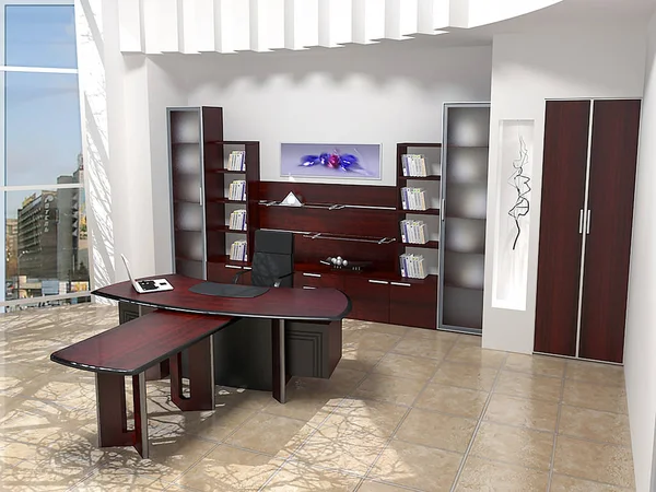 Principal's office meeting room design, 3d render — Stock Photo, Image