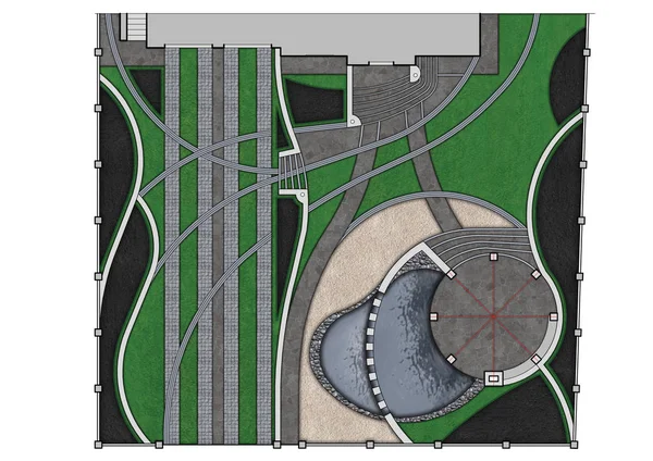 Beyaz arka plan üzerinde 3d renderi izole site geliştirme planı