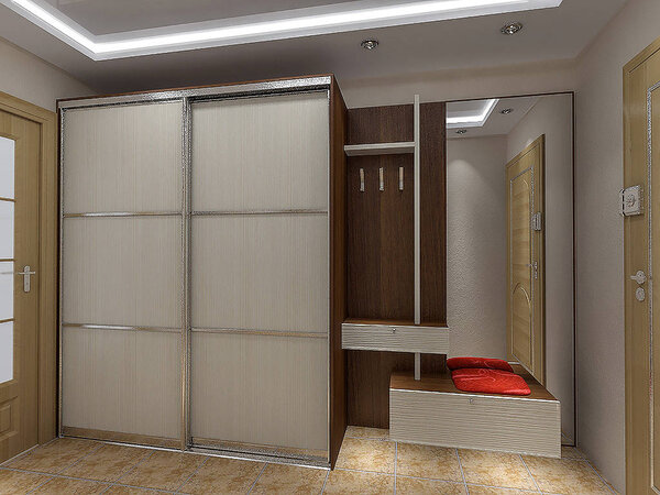 Современные идеи дизайна вестибюля, 3D рендеринг
