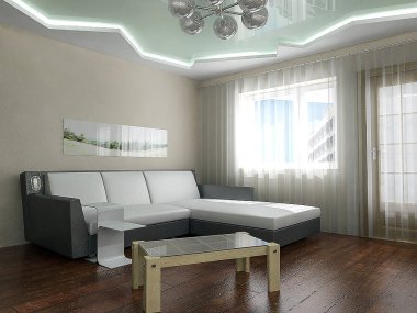 Oturma odası iç tasarım fikirleri, 3d render