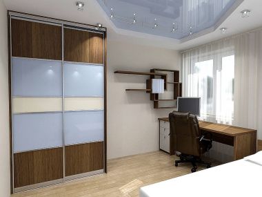 Yatak odası çağdaş stil, 3d çizim.