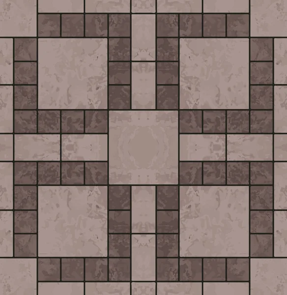 Мармурова візерункова тротуарна плитка безшовна карта текстури для 3d графіки, Вектор . — стоковий вектор