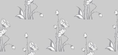 Daisy çiçeği süslemeli yazdırma deseni, vektör şablonu