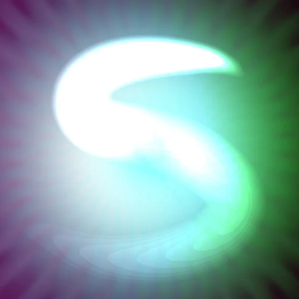 Одинарна світло-блакитна неонова літера S Векторні ілюстрації — стоковий вектор