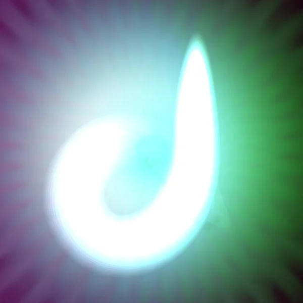 Одинарна світло-блакитна неонова літера D Векторні ілюстрації — стоковий вектор