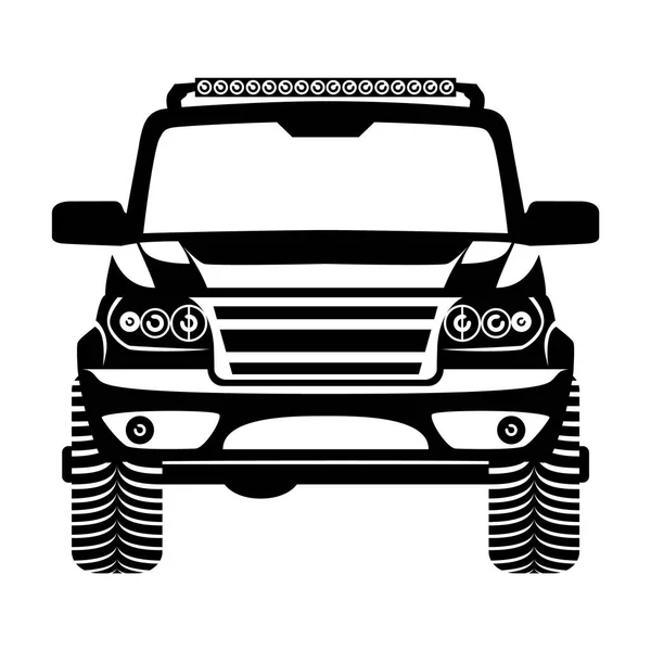 Samochód 4 x 4 suv logo wektor ilustracja — Wektor stockowy