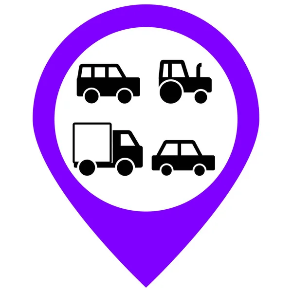 Carros de transporte ícones definidos. Ilustração vetorial . — Vetor de Stock