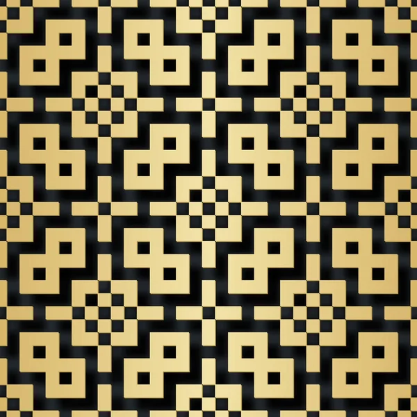 Patrón árabe sin costuras con efecto 3D para el diseño festivo del folleto, sitio web, impresión. Ilustración vectorial — Archivo Imágenes Vectoriales