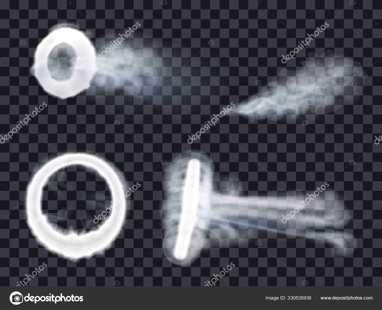 Vape steam ring smoke exhale puff set Stock Vector by ©TpuPyku 330535936