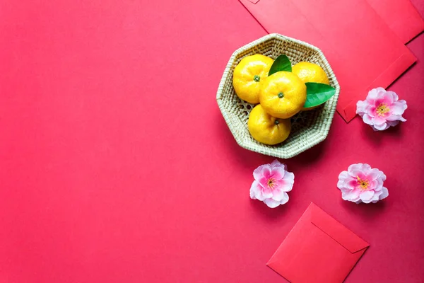 Top ver accesorios Decoraciones del festival de año nuevo chino . — Foto de Stock