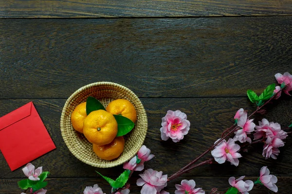 Top ver accesorios Decoraciones del festival de año nuevo chino . — Foto de Stock