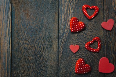 Üstten Görünüm Sevgililer günü arka plan ve decorations.love şekil.