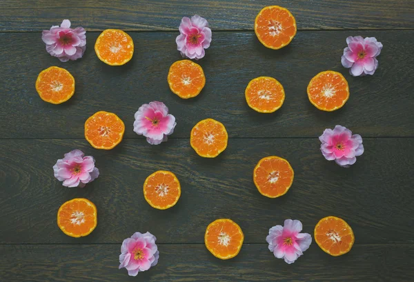 Το Top view αξεσουάρ κινεζικό νέο έτος festival.orange κομμένα σε φέτες. — Φωτογραφία Αρχείου