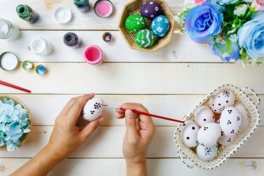 Üst mutlu Paskalya festival arka plan görüntüleme.