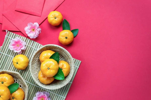 Top ver accesorios Decoraciones del festival de año nuevo chino . — Foto de Stock