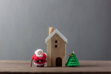 Dekorasyon ve süsleme neşeli Noel ve mutlu yeni yıl kavramı arka plan