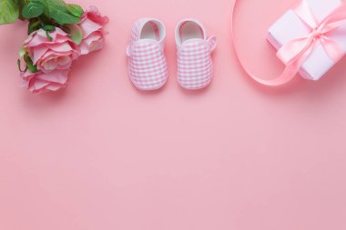 Üstten Görünüm havadan görüntü dekorasyon mutlu anneler günü tatil arka plan kavramının.