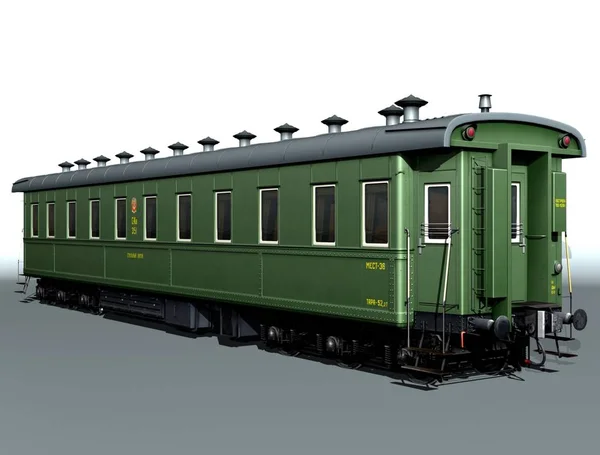 6-axles passenger railcar — Stock Photo, Image