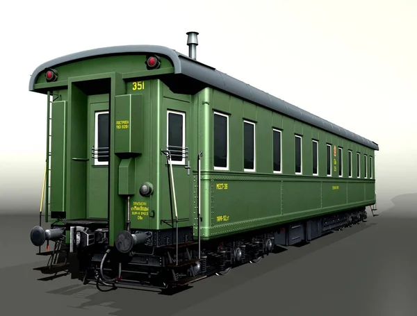 6-axles passenger railcar Stock Picture