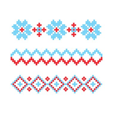 Kar tanesi öğe şablonu örme Retro bezle. Vektör.