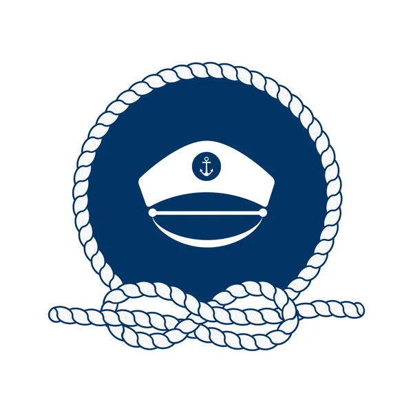 Symbool voor zeilers, zeil, cruise en zee. Vector. — Stockvector