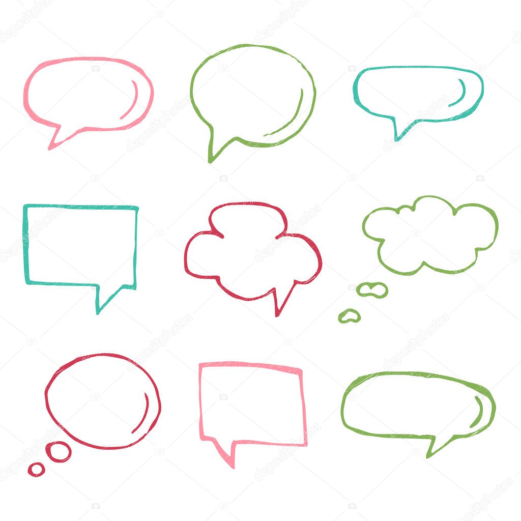 Speech bubble vector icons.