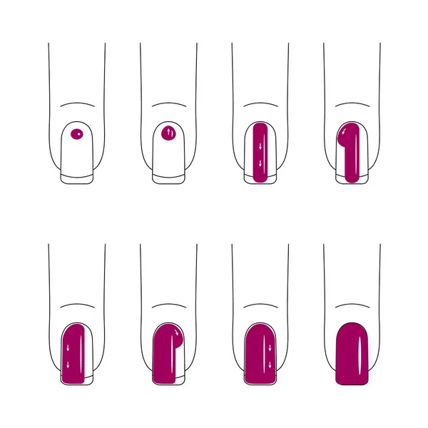 Cuidado de las uñas. Manicura. Vector — Archivo Imágenes Vectoriales