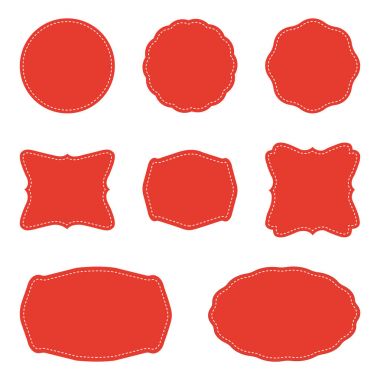 Vektör ayarla, boş etiketleri ve rozetleri.