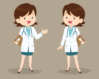 Sunu üzerinde kadın doktor