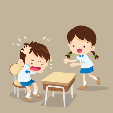student girl helping friend have headache clipart