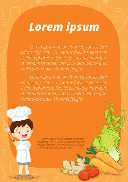 Little chef cartoon illustration — Stock Illustration Little chef cartoon illustration Royalty Free Stock Illustrations