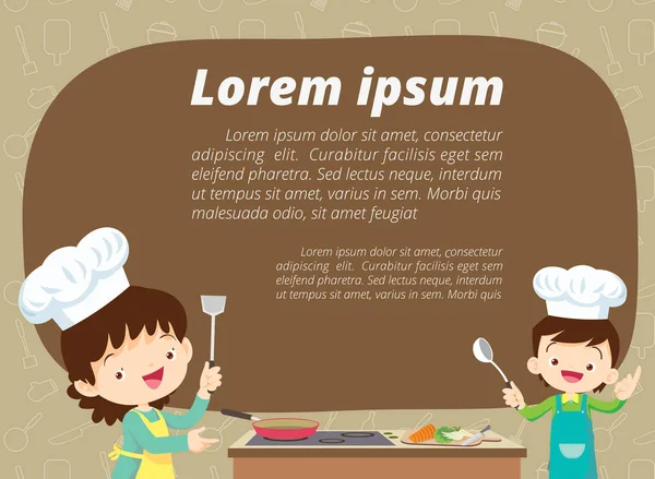 Kids Cooking class — Stock Illustration Kids Cooking class Royalty Free Stock Illustrations
