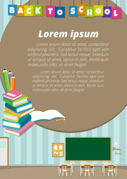 Terug naar school poster achtergrond — Stockvector