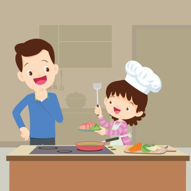 Baba kızı yemek arıyor